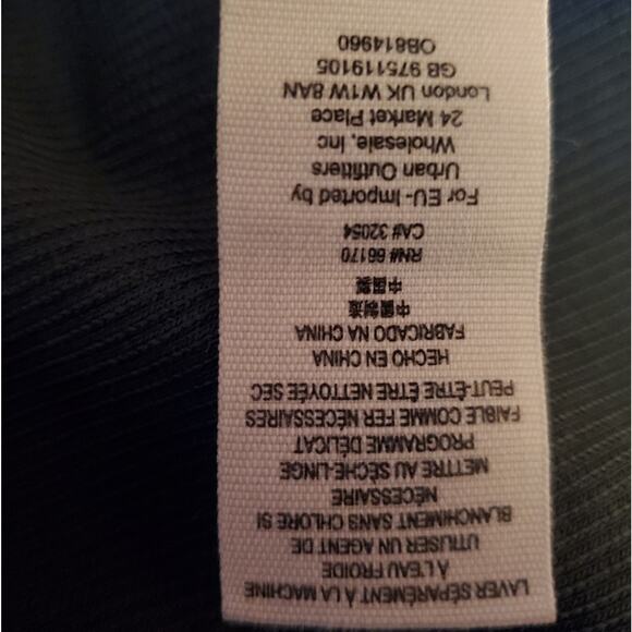 Free People Blue Lightweight Jacket Diagonal Zipper Raw Edges Hem Size Medium - Picture 11 of 14